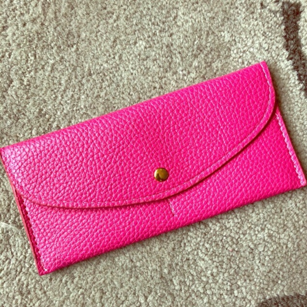 Pop of pink wallet to brighten things up